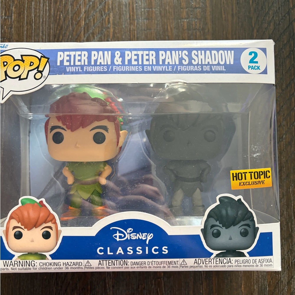 Disney Peter Pan Pop! Vinyl Figure 2-Pack - Green, Brown, Red, Gray